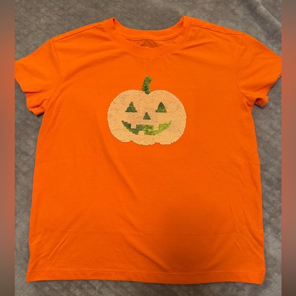Cat & Jack Other - PUMPKIN 🎃 Sequins Shirt / Cat & Jack / Large (10/12)